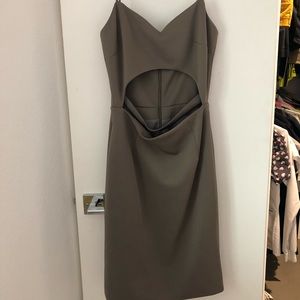 Body con front cut-out spaghetti strap dress